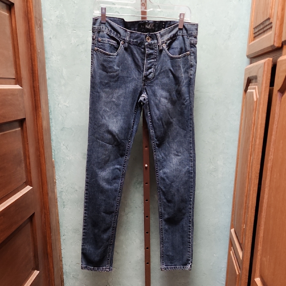 RUDE Men's Classic Blue Skinny Jeans